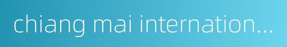 chiang mai international airport的同义词