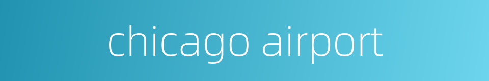 chicago airport的同义词