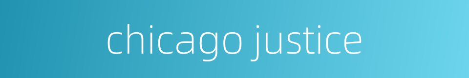 chicago justice的同义词