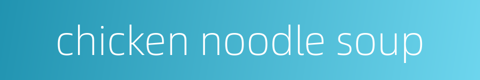 chicken noodle soup的同义词