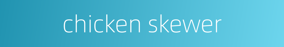 chicken skewer的同义词