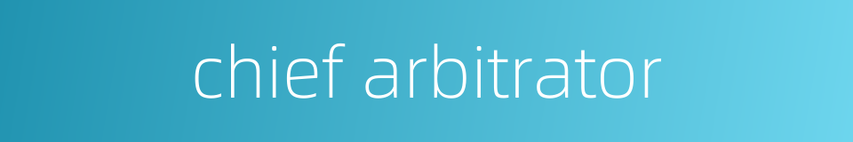 chief arbitrator的同义词