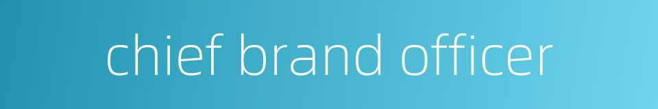 chief brand officer的同义词