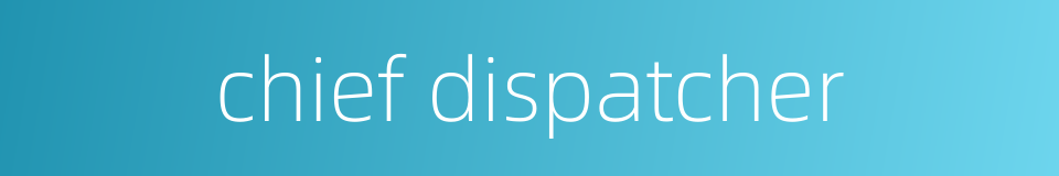 chief dispatcher的同义词