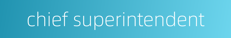 chief superintendent的同义词