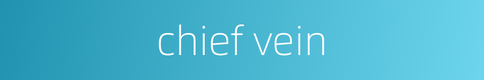 chief vein的同义词