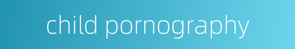 child pornography的同义词