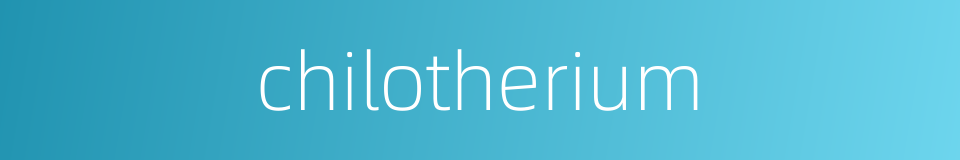 chilotherium的同义词