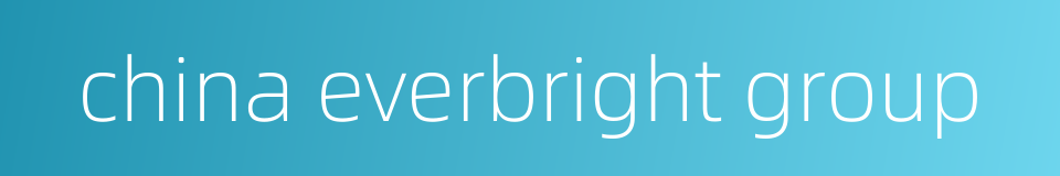 china everbright group的同义词
