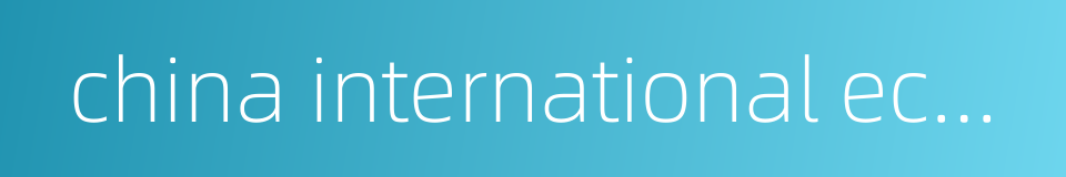 china international economic consultation company的同义词