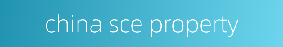 china sce property的同义词
