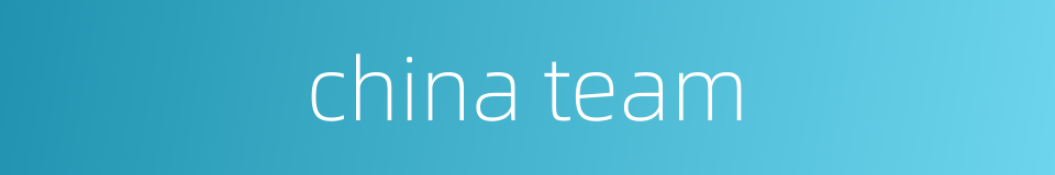 china team的同义词