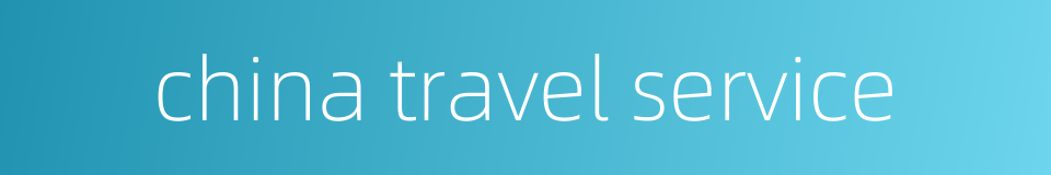 china travel service的同义词