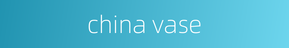 china vase的同义词
