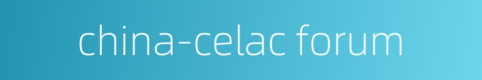 china-celac forum的同义词