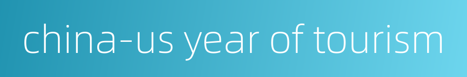 china-us year of tourism的同义词
