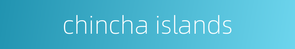 chincha islands的同义词
