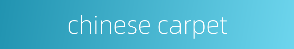 chinese carpet的同义词
