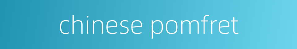 chinese pomfret的同义词
