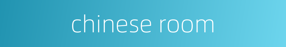 chinese room的同义词