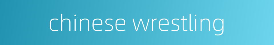 chinese wrestling的同义词