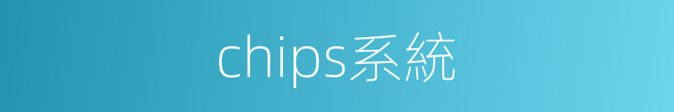 chips系統的同義詞