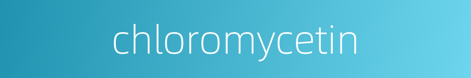 chloromycetin的同义词