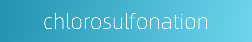 chlorosulfonation的同义词