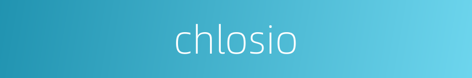 chlosio的同义词