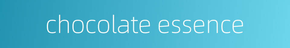 chocolate essence的同义词