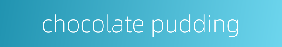 chocolate pudding的同义词