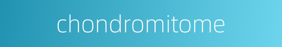 chondromitome的同义词