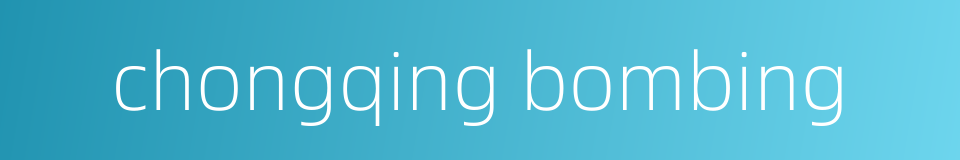chongqing bombing的同义词