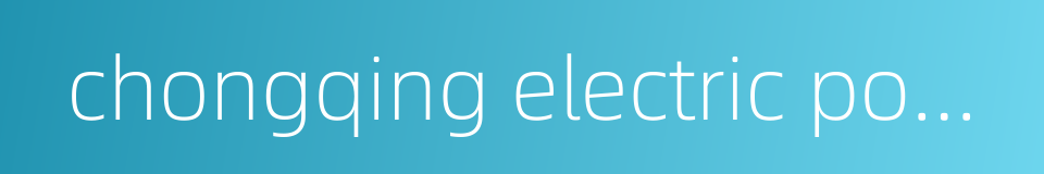 chongqing electric power company的同义词