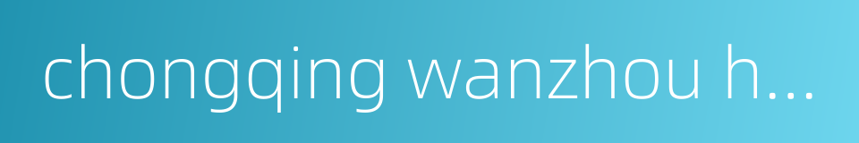 chongqing wanzhou high-speed railway的同义词