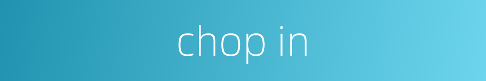 chop in的同义词
