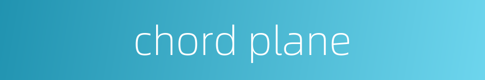 chord plane的同义词