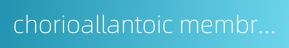 chorioallantoic membrane的同义词
