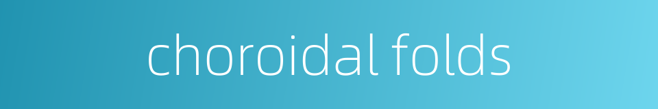 choroidal folds的同义词