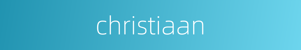 christiaan的同义词