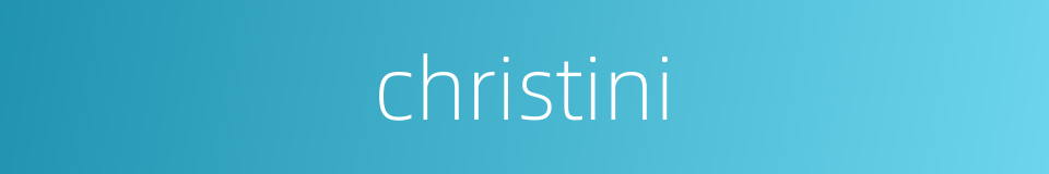 christini的同义词