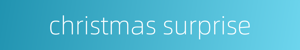 christmas surprise的同义词