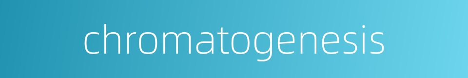 chromatogenesis的同义词