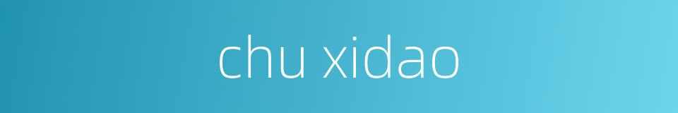 chu xidao的同义词
