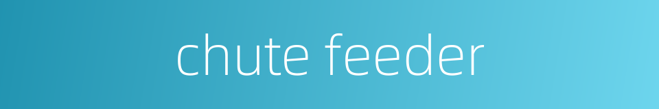 chute feeder的同义词