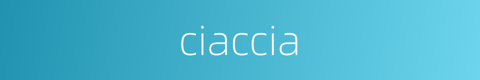 ciaccia的同义词