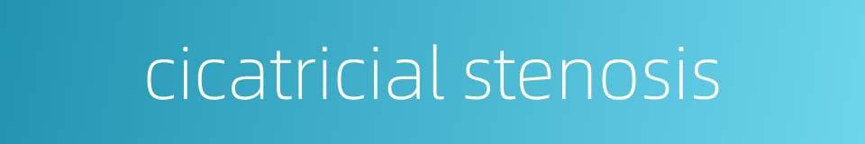 cicatricial stenosis的同义词