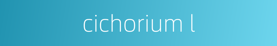 cichorium l的同义词