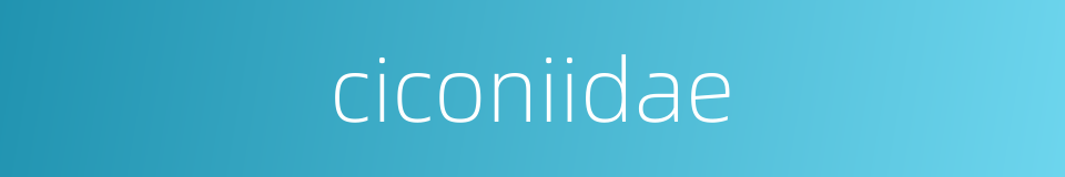 ciconiidae的同义词