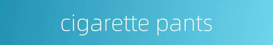 cigarette pants的同义词